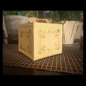 Chic Metal Planter Embossed Tin Box w Victory Rose